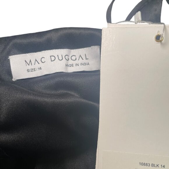 Mac Duggal 10883 Black Sequin Tiered Ruffle Gown NWT Size 14 - Picture 8 of 8